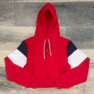 brandy melville cropped windbreaker jacket! (aka crystal windbreaker jacket)